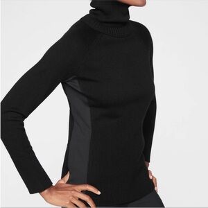 Athleta Mesa Hybrid Black Turtleneck Sweater
